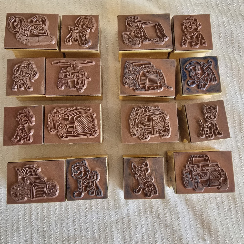 Paw Patrol Wooden Stamps Pups and Vehicles 16 Piece - Picture 4 of 6